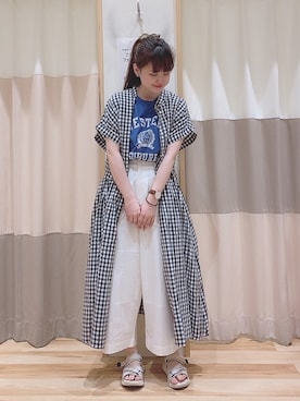 ニシザワ◎さん（レディース・156cm）の夏コーディネート