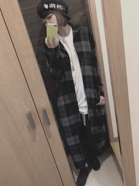 「DRKSHDW by RICK OWENS（ダークシャドウ バイ リックオウエンス）のアイテム（トップス）」を使った、7070さん（レディース・162cm）の冬コーディネート