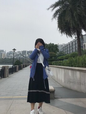 「アイテム（ジャージ）」を使った、想当个酷女孩さん（レディース・153cm・20代）の冬コーディネート