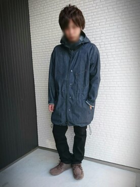 「Johnbull Private labo（ジョンブルプライベートラボ）のアイテム（マウンテンパーカー）」を使った、Yuya 〜Amb～さん（メンズ・170cm）の冬コーディネート