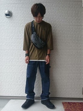 「Johnbull Private labo（ジョンブルプライベートラボ）のアイテム（タンクトップ）」を使った、Yuya 〜Amb～さん（メンズ・170cm）の夏コーディネート