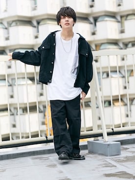 「kutir」｜「アイテム（デニムジャケット）」を使った、⚾️さん（メンズ・171cm）の夏コーディネート