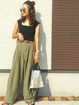 「иваси/イヴァシー（イヴァシー）のアイテム」を使った、amoriaさん（レディース・152cm）の夏コーディネート