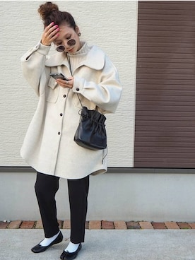 「白ソックス」｜amoriaさん（レディース・152cm）の冬コーディネート