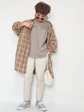 「平成最後のWEARISTAセンバツ」｜「アイテム（その他アウター）」を使った、amoriaさん（レディース・152cm）の春コーディネート