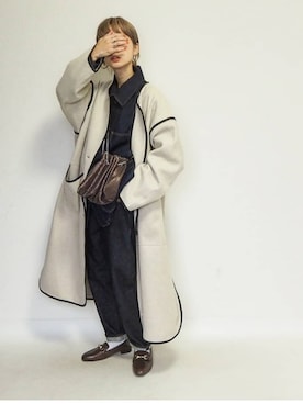 「デニムonデニム」｜「アイテム（その他アウター）」を使った、amoriaさん（レディース・152cm）の秋コーディネート