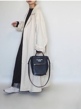 「Libra Cue（リブラ キュー）のアイテム（チェスターコート）」を使った、amoriaさん（レディース・152cm）の冬コーディネート