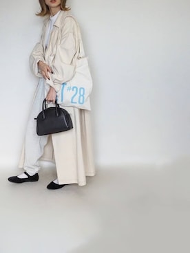 「Libra Cue（リブラ キュー）のアイテム（チェスターコート）」を使った、amoriaさん（レディース・152cm）の春コーディネート