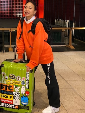 「AMBUSH（アンブッシュ）のアイテム（スウェット）」を使った、Midoriさん（レディース・165cm）の冬コーディネート