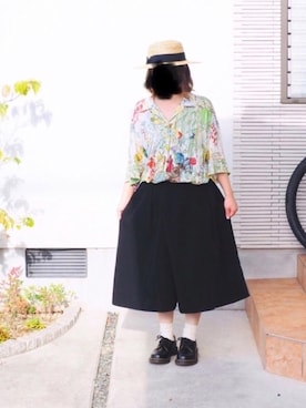 「stample（スタンプル）のアイテム」を使った、haruaya77さん（レディース・154cm）の夏コーディネート
