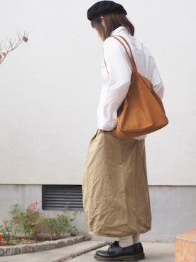 「秋のカフェオレコーデ」｜「アイテム（ハンチング/ベレー帽）」を使った、haruaya77さん（レディース・154cm）の秋コーディネート