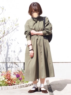 「TIGORA（ティゴラ）のアイテム（ワンピース/ドレス）」を使った、haruaya77さん（レディース・154cm）の春コーディネート