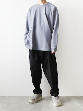「KAZUYUKI KUMAGAI ATTACHMENT（カズユキクマガイアタッチメント）のアイテム（スラックス）」を使った、ATTACHMENT_22さん（メンズ・173cm）の秋コーディネート