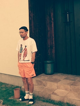 「URBAN RESEARCH（アーバンリサーチ）のアイテム（ニットキャップ/ビーニー）」を使った、shinyaさん（メンズ・169cm）の夏コーディネート