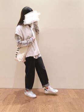 「RAG MACHINE（ラグマシーン）のアイテム（ベスト）」を使った、リーナ・ベル♥さん（レディース・167cm）の冬コーディネート