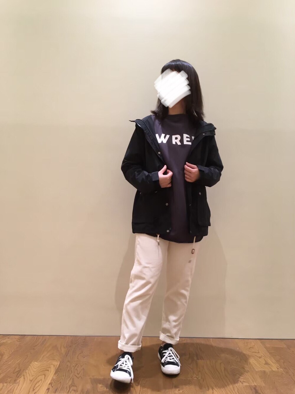「2021春新作、キレイめ、春、デニムパンツ、休日コーデ、かっこいい」｜「RAG MACHINEのアイテム（ノーカラージャケット、ブラック系）」を使った、リーナ・ベル♥さん（レディース・167cm）の春コーディネートの1枚目の写真