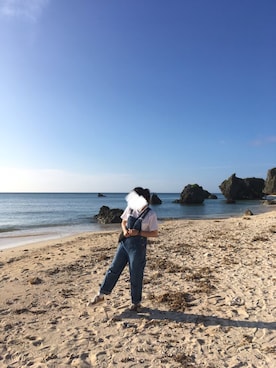 「MUJI」｜「アイテム（サロペット/オーバーオール）」を使った、リーナ・ベル♥さん（レディース・167cm）の春コーディネート