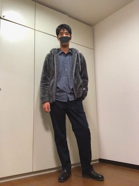「UNIVERSAL OVERALL（ユニバーサルオーバーオール）のアイテム（スラックス）」を使った、kazuki.tkさん（メンズ・181cm）の秋コーディネート