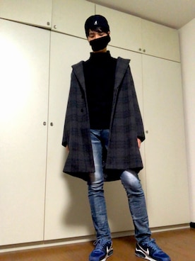 「AIR MAX」｜「アイテム（ハンチング/ベレー帽）」を使った、kazuki.tkさん（メンズ・181cm）の秋コーディネート