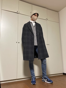 「CONVERSE（コンバース）のアイテム（ニットキャップ/ビーニー）」を使った、kazuki.tkさん（メンズ・181cm）の秋コーディネート