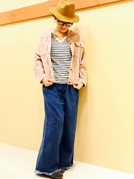 「LBC（エルビーシー）のアイテム（ブルゾン）」を使った、KAOさん（レディース・164cm）の冬コーディネート