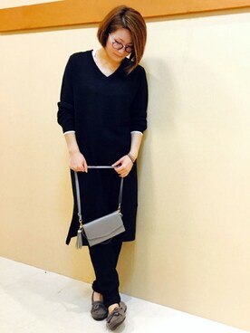 「タッセル」｜「アイテム（財布/小物）」を使った、KAOさん（レディース・164cm）の秋コーディネート