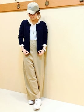 「LBC（エルビーシー）のアイテム（オールインワン・サロペット）」を使った、KAOさん（レディース・164cm）の春コーディネート