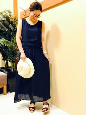 「お祭りコーデ」｜「アイテム（ワンピース/ドレス）」を使った、KAOさん（レディース・164cm）の夏コーディネート