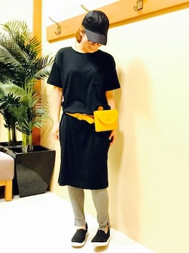 「LBC（エルビーシー）のアイテム（チュニック）」を使った、KAOさん（レディース・164cm）の夏コーディネート