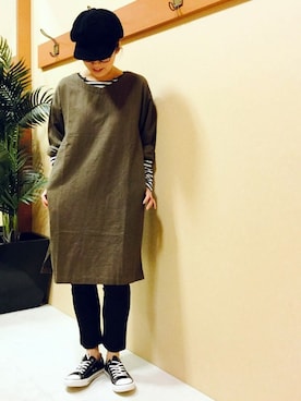 「LBC（エルビーシー）のアイテム（ワンピース/ドレス）」を使った、KAOさん（レディース・164cm）の秋コーディネート