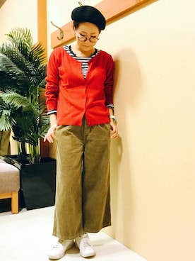 「LBC（エルビーシー）のアイテム（帽子）」を使った、KAOさん（レディース・164cm）の秋コーディネート
