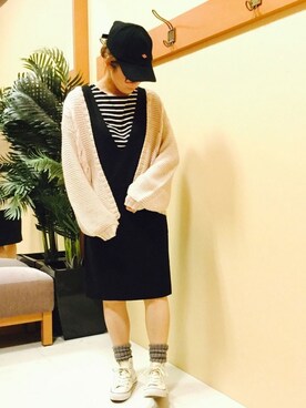「LBC（エルビーシー）のアイテム（ワンピース/ドレス）」を使った、KAOさん（レディース・164cm）の秋コーディネート