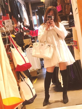 「GRL（グレイル）のアイテム（ワンピース、ホワイト系）」を使った、yunpoco0329さん（166cm）の春コーディネート