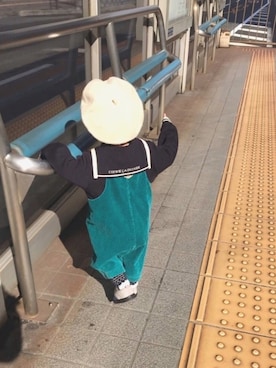 「アイテム（スカート）」を使った、yuyuさん（キッズ・80cm）の冬コーディネート