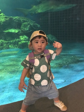 「水族館」｜「アイテム（その他）」を使った、yuyuさん（キッズ・80cm）の夏コーディネート