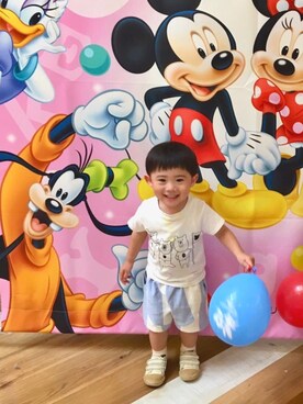 「Thomas（トーマス）のアイテム」を使った、yuyuさん（キッズ・80cm）の夏コーディネート