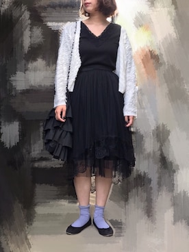 「WEGO（ウィゴー）のアイテム（カーディガン/ボレロ）」を使った、maiko☆さん（レディース・160cm）の夏コーディネート