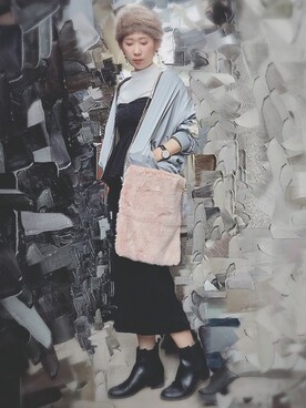 maiko☆さんの「WOMEN メリノブレンドリブスカート」を使ったコーディネート