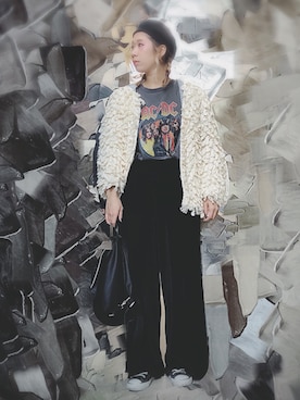 「もけもけ」｜「アイテム（ジャケット/アウター）」を使った、maiko☆さん（レディース・160cm）の冬コーディネート