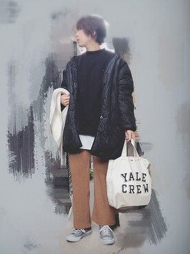 「キルティングコート」｜maiko☆さん（レディース・160cm）の冬コーディネート