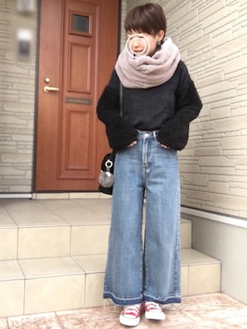 「SEVENDAYS=SUNDAY（セブンデイズサンデイ）のアイテム（ハンドバッグ）」を使った、aaachan♡*さん（レディース・150cm）の冬コーディネート