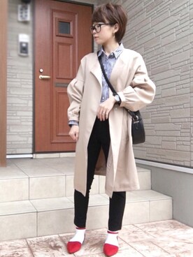 「rps（アールピーエス）のアイテム（その他アウター）」を使った、aaachan♡*さん（レディース・150cm）の春コーディネート