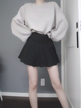 スウェットを使った テニススカート の人気ファッションコーディネート Wear