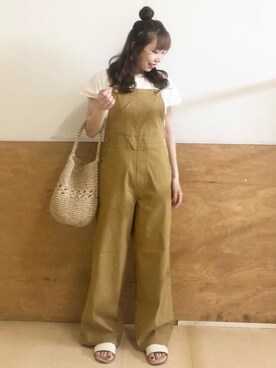 「ベーシックカラー」｜coen わたなべ さわこさん（レディース・152cm）の夏コーディネート