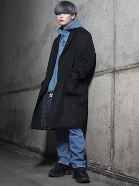 「TRIP LE SENS（トリップ ル センス）のアイテム」を使った、せっきーさん（メンズ・174cm）の冬コーディネート