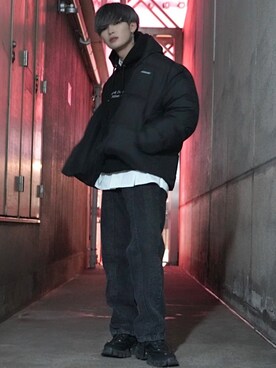 「TRIP LE SENS（トリップ ル センス）のアイテム」を使った、せっきーさん（メンズ・174cm）の冬コーディネート