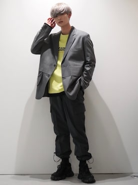 「ALAND（エーランド）のアイテム（パンツ）」を使った、せっきーさん（メンズ・174cm）の冬コーディネート