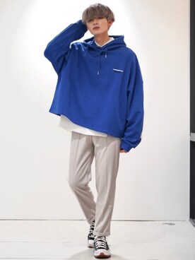 「ALAND（エーランド）のアイテム（パンツ）」を使った、せっきーさん（メンズ・174cm）の冬コーディネート