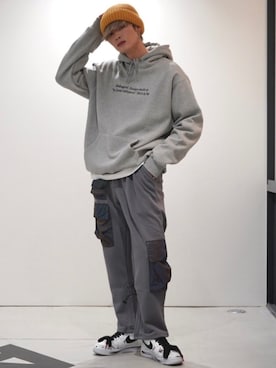 「ALAND（エーランド）のアイテム（パンツ）」を使った、せっきーさん（メンズ・174cm）の冬コーディネート