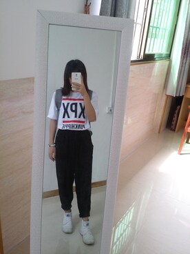 「XPXのアイテム」を使った、咕咕君さん（レディース・158cm）の冬コーディネート